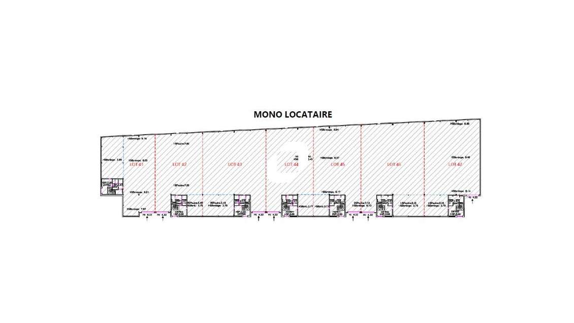 A louer Local d'activité 1887m² La courneuve