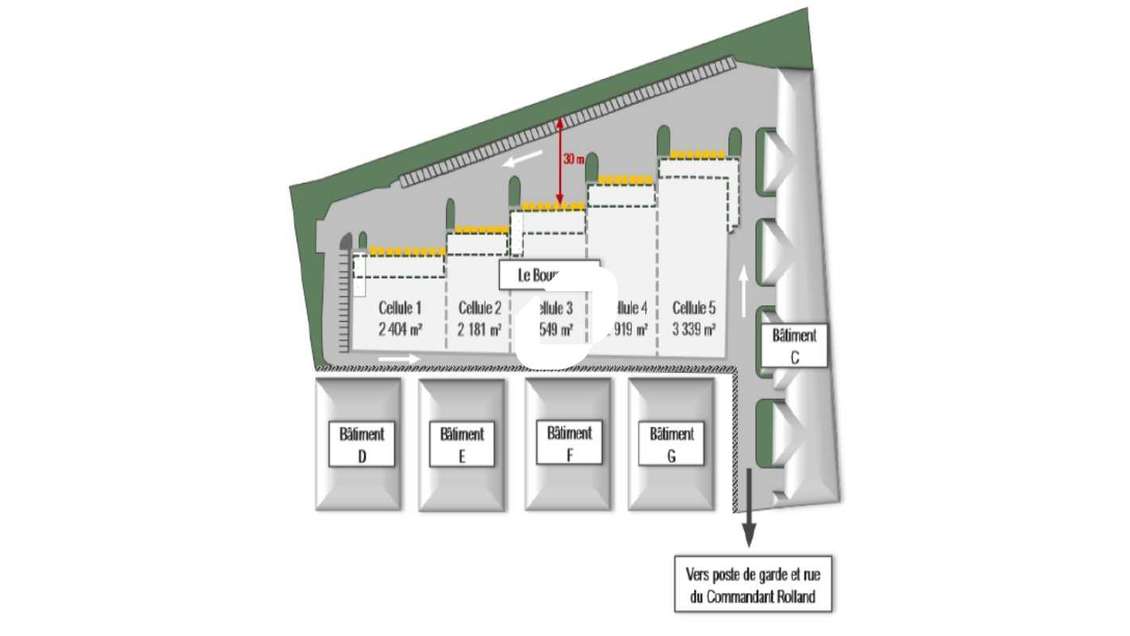A louer Local d'activité 2919m² Le bourget