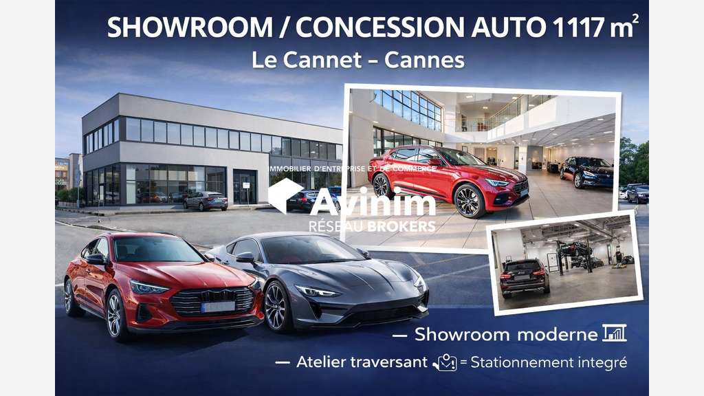 A louer local commercial 1117m² Le Cannet
