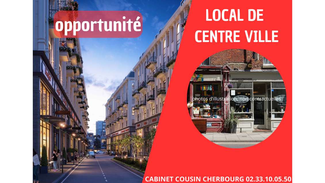 A louer local commercial 240m² Les Pieux Costils