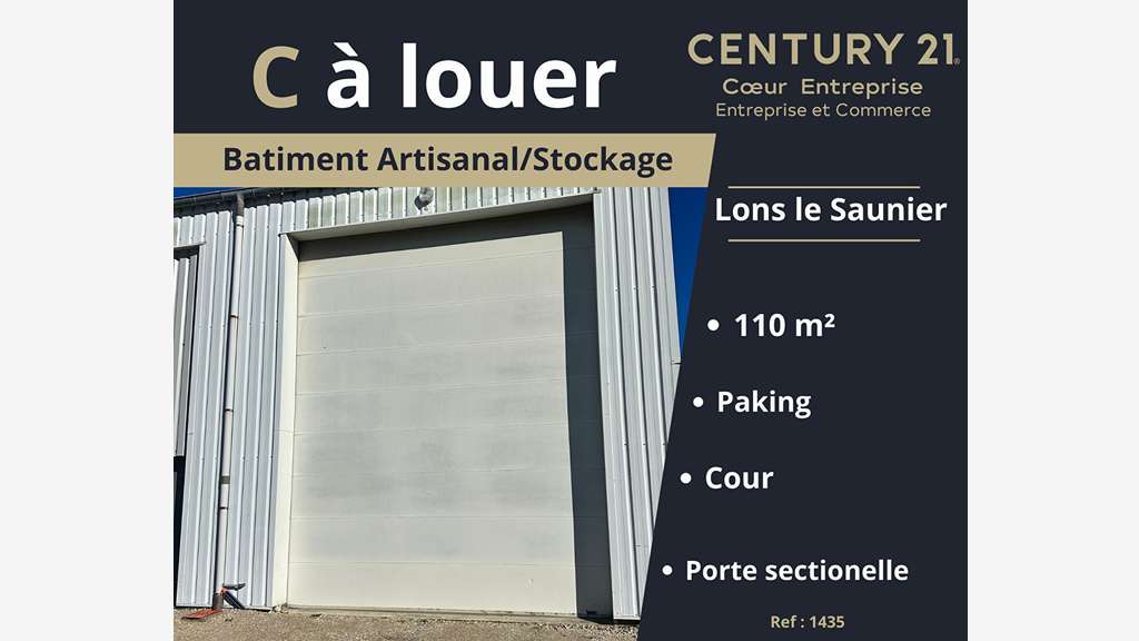 A louer local d'activité 110m² sur Lons Le Saunier