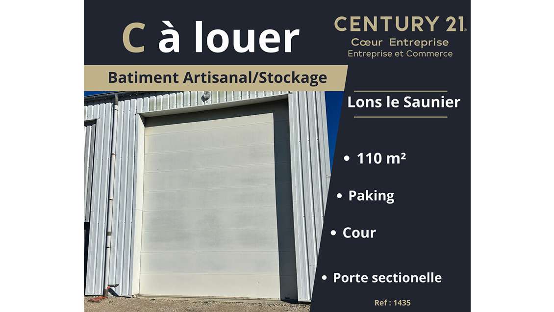 A louer local d'activité 110m² sur Lons Le Saunier