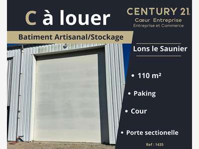 A louer local d'activité 110m² sur Lons Le Saunier