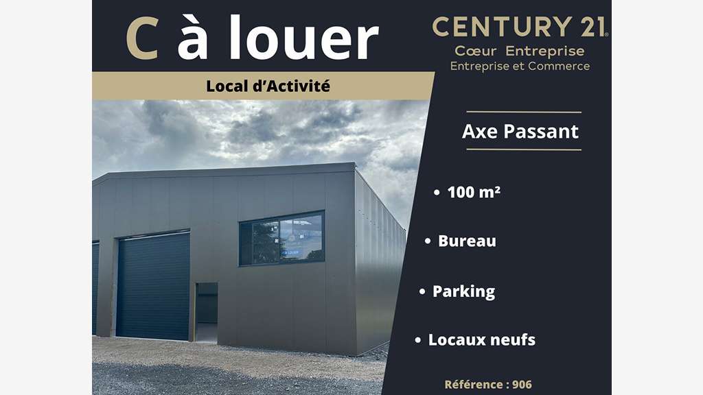 Loue local activité 100m² à 15 min Lons Le Saunier