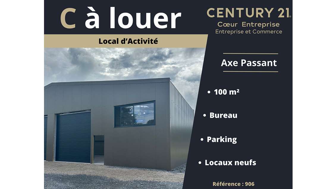 Loue local activité 100m² à 15 min Lons Le Saunier