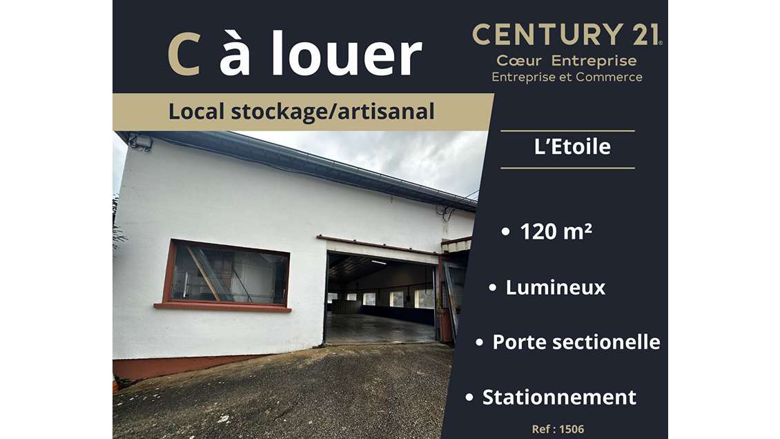 Entrepôt 120m² à l'Etoile proche Lons le Saunier