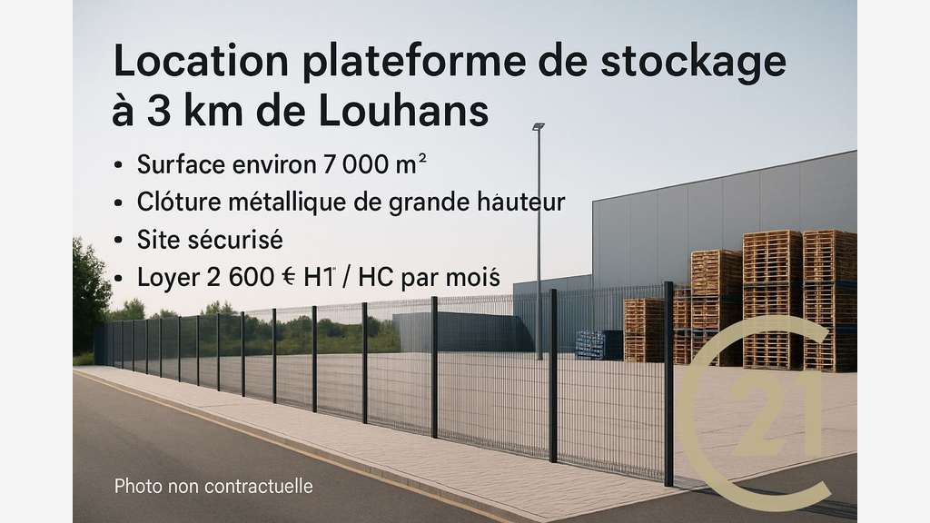 Location plateforme de stockage 7000m² à Louhans