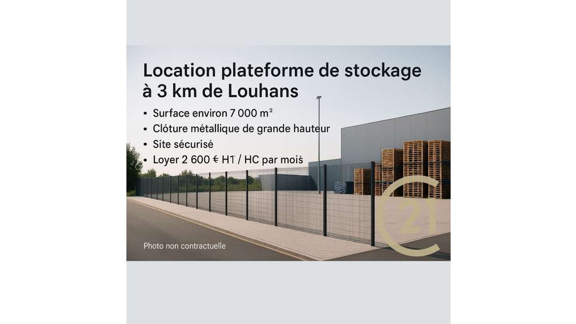 Location plateforme de stockage 7000m² à Louhans 