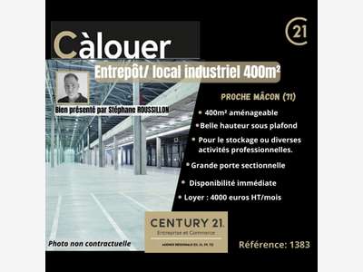 Bâtiment polyvalent 400m² à louer proche Macon