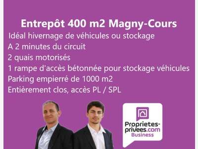 A louer entrepôt 400m² avec 2 quais PL Magny-Cours