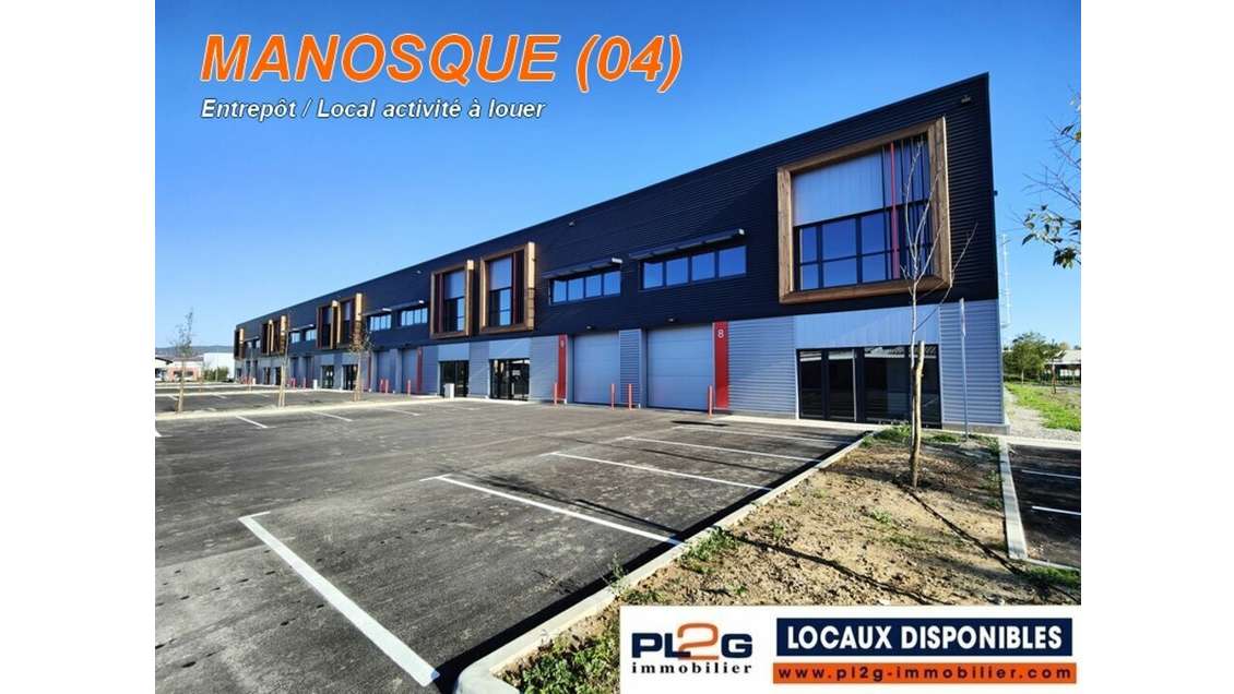 Cellule activité neuve 1038m² à louer à Manosque