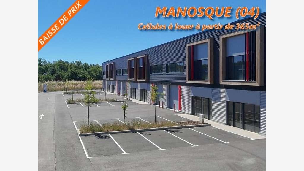 Locaux neufs 365m² à louer à Manosque A51 / D907