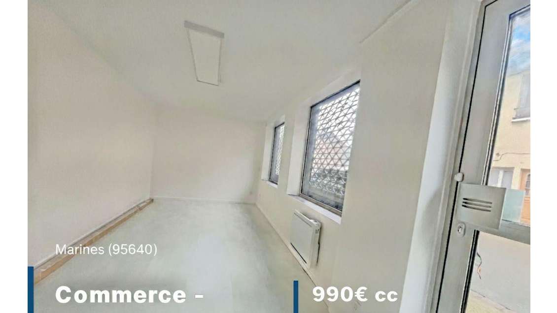 Location local 70m² en centre-ville de Marines