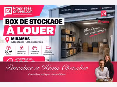 A louer box de stockage de 26m² en ZI à Miramas