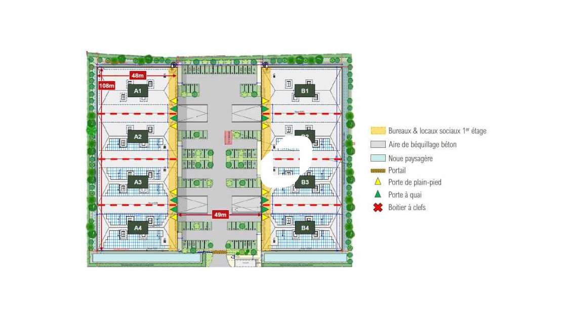 A louer Local d'activité 1535m² Mitry mory