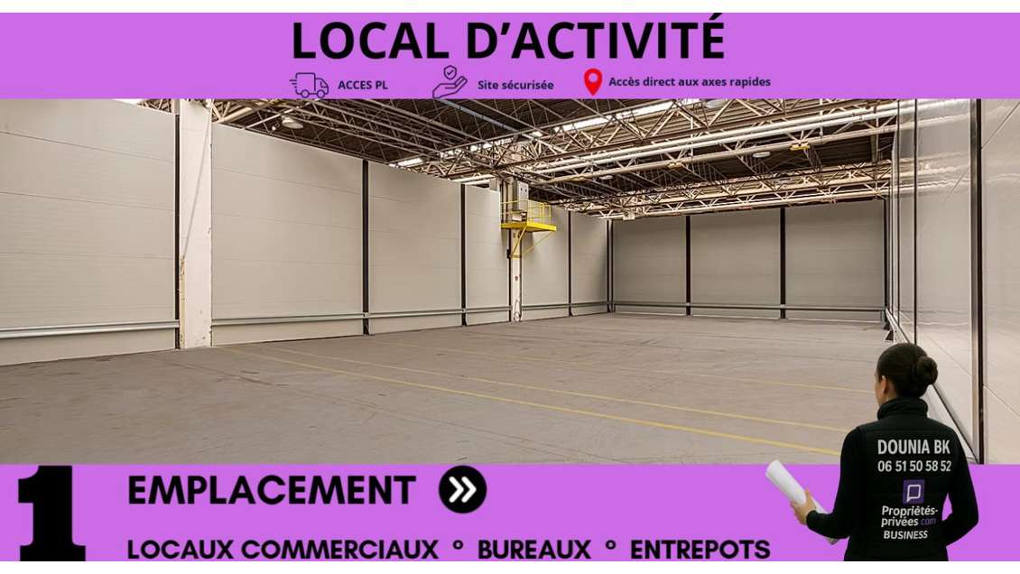 Entrepôt 687m² à louer en ZA de Montataire