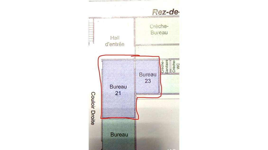 Location local bureau 62m² à Morangis