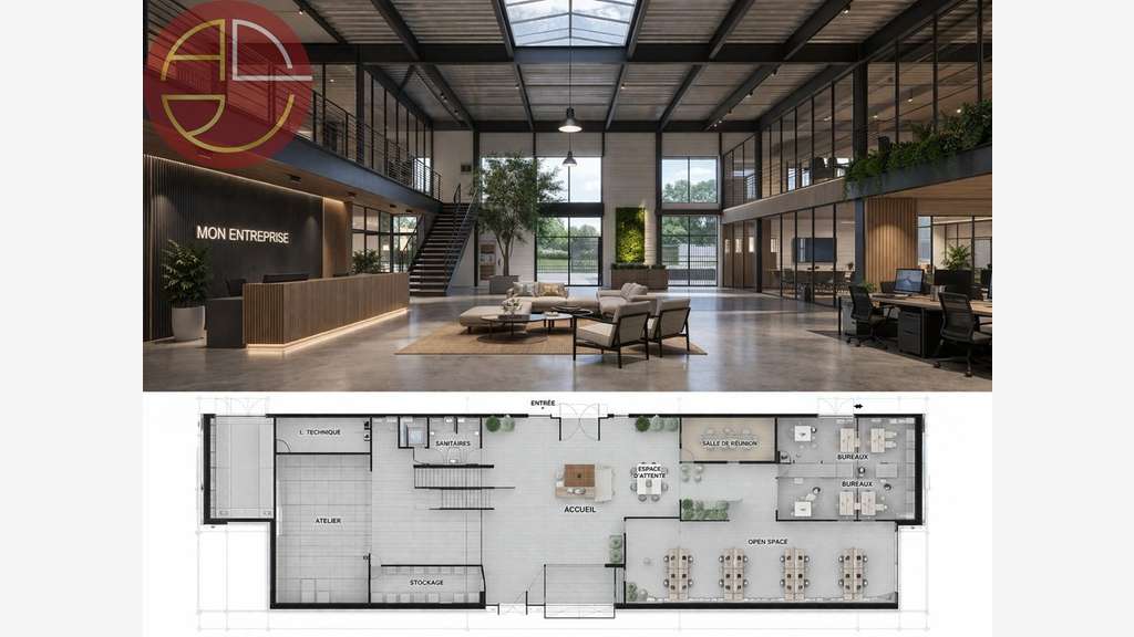 A louer bâtiment neuf 250m² à Muret proche A64
