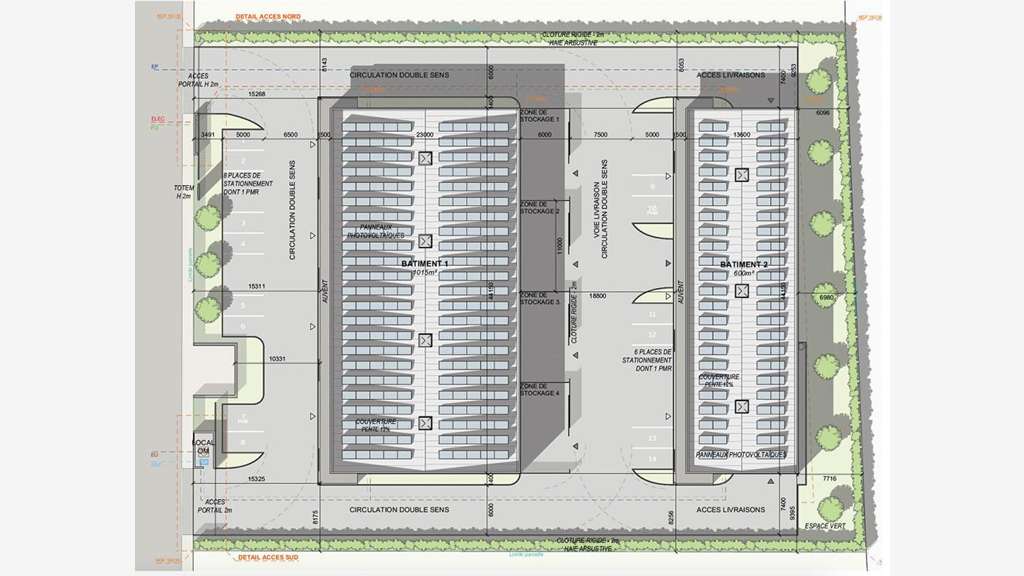 Bâtiments neufs 1700m² divisibles Muret PA Terrery