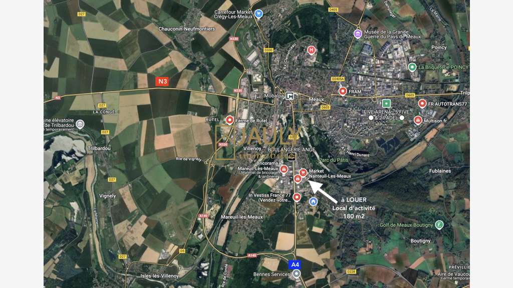 A louer local activité 135m² à Nanteuil-lès-Meaux