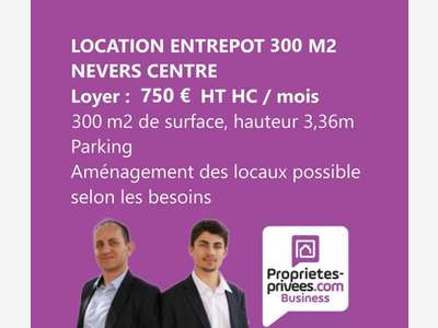 A louer entrepôt de 300m² au centre de Nevers