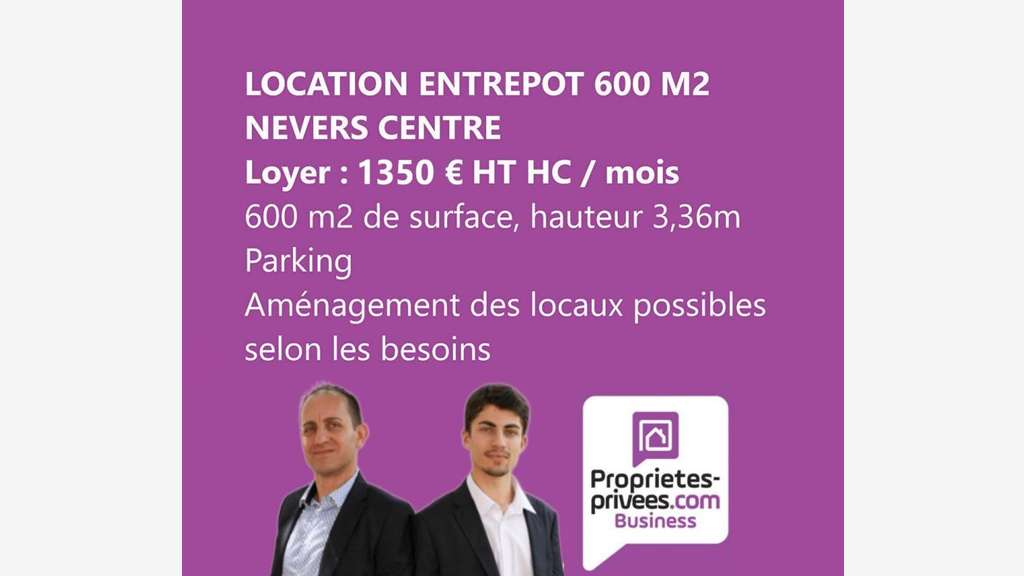 Location entrepôt 600m² à Nevers centre