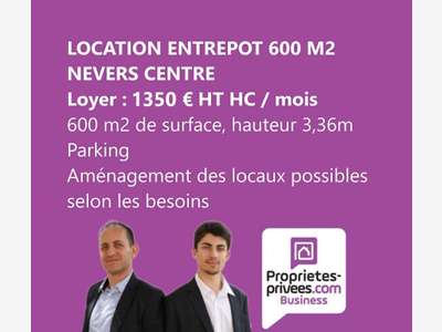 Location entrepôt 600m² à Nevers centre 