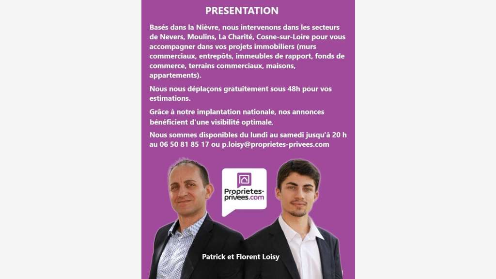 Location entrepôt 600m² à Nevers centre