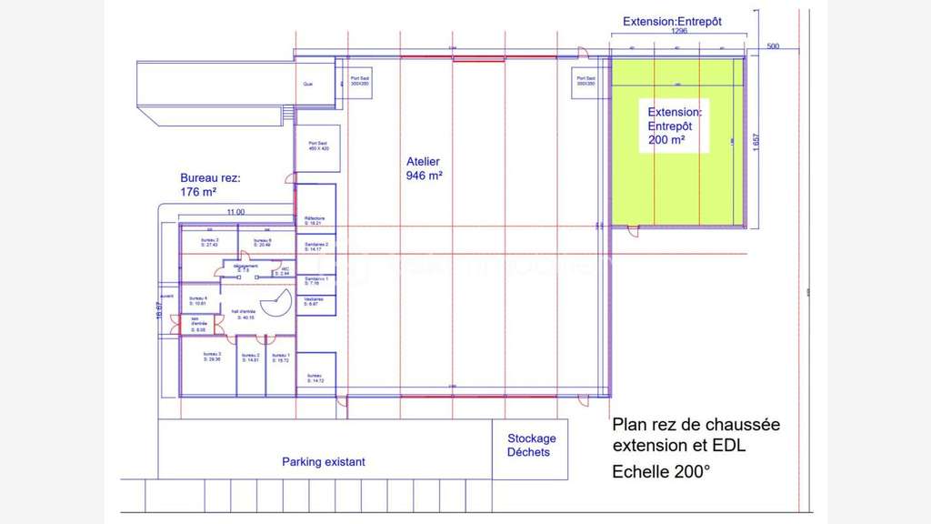 A louer bâtiment industriel de 1146m² à Arbent