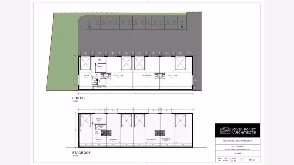 A louer cellule de 398m² à Plouédern empl strat