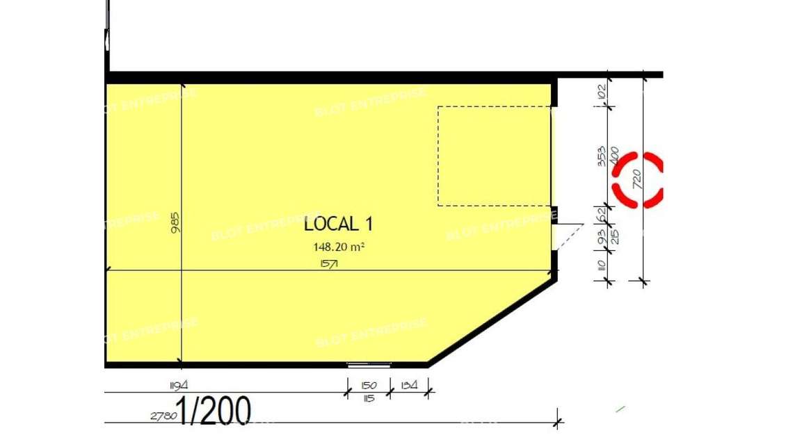 A louer local 148m² Plougoumelen ZA de Kénéah 