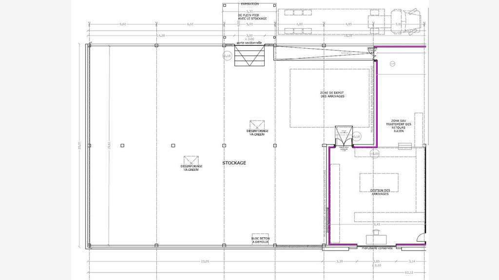 Entrepôt de 386m² à louer empl strat à Poitiers