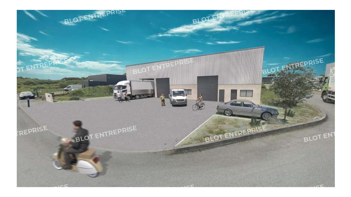 A louer 3 cellules d'activités 150m² à Pont-Péan