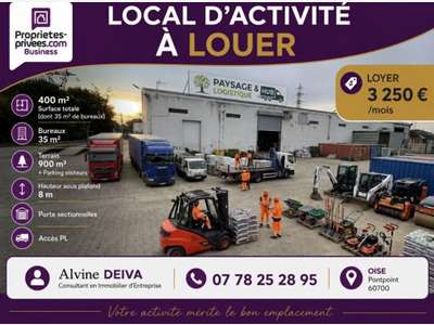 A louer local d'activité 380m² à Pontpoint ZI Moru