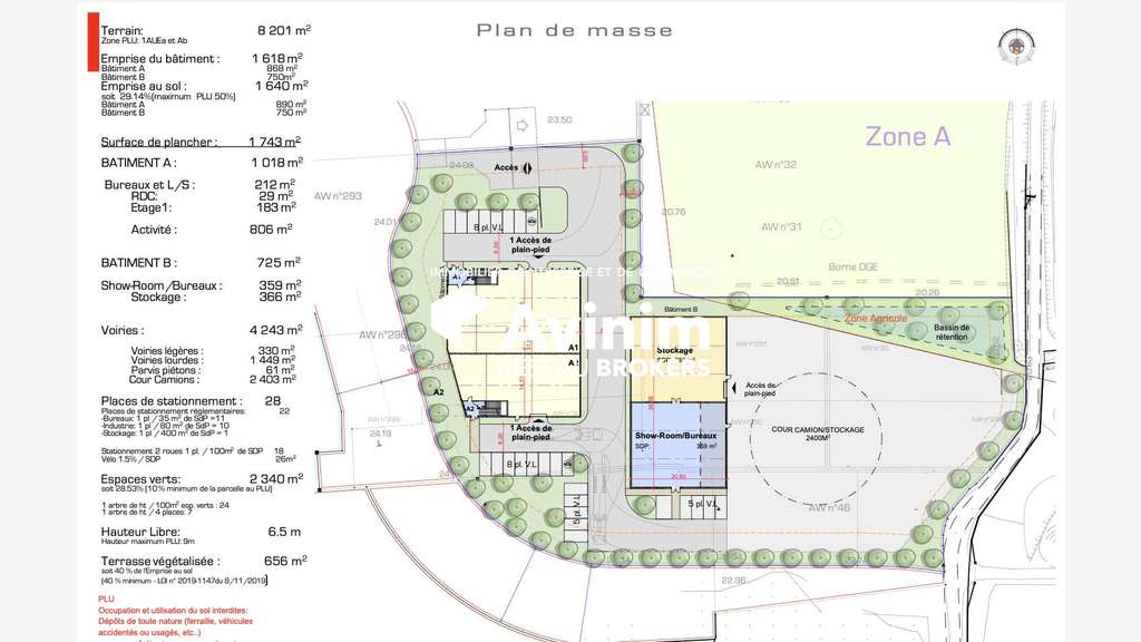 A louer local professionel de 1018m² en za à Puget