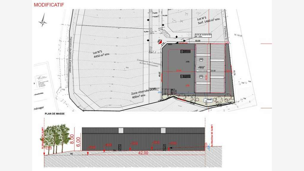 A louer local activité neuf 644m² RN165 à Quimper