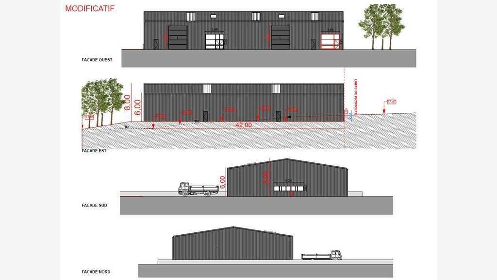 A louer local activité neuf 644m² RN165 à Quimper