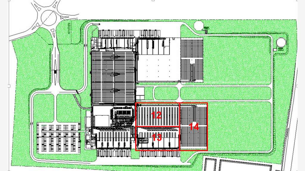 À louer – entrepôts à partir de 4 656 m² à Raillen