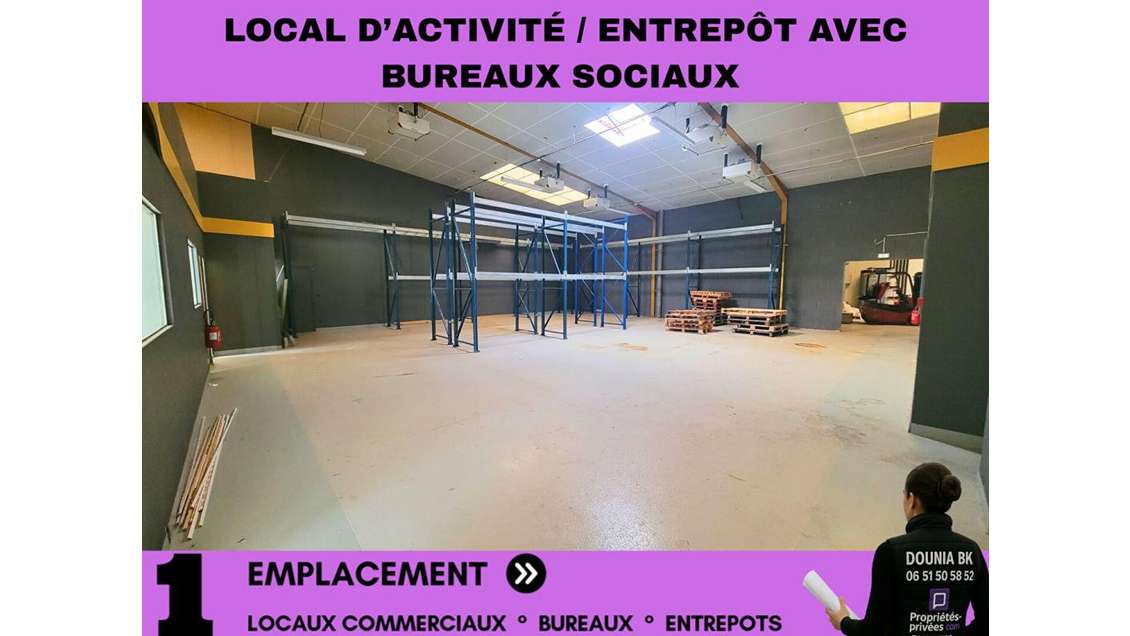 À louer entrepôt 750m² à  Creil/Saint-Maximin