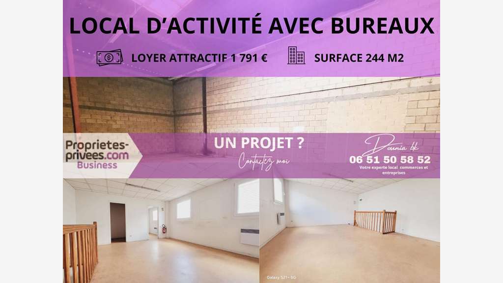 A louer local d'activité avec bureaux à St Maximin