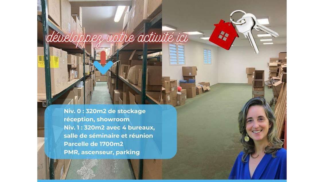 Location local  640m² sur 1700m² à Saint-Pierre