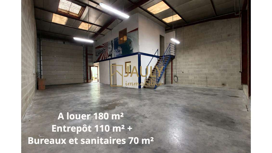 A louer local d'activité 180m² ZI St Soupplets