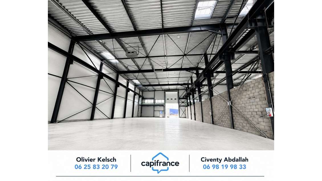 Loue local industriel neuf 1058m² Ste Hélène/Isère