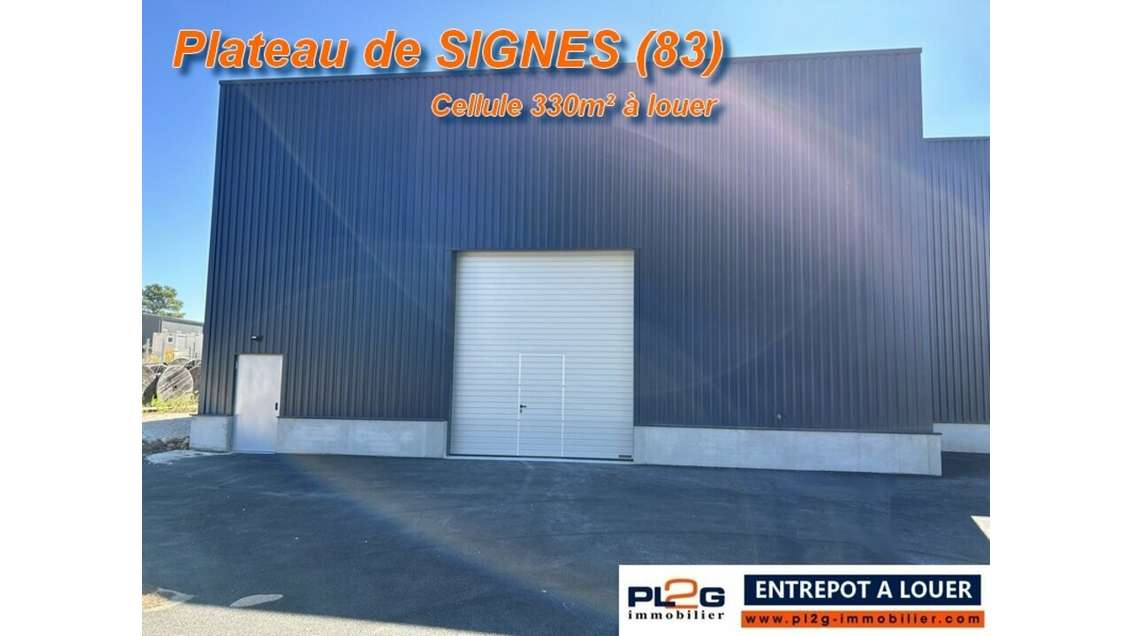 Location entrepôt 330m² en Parc d'Activités Signes