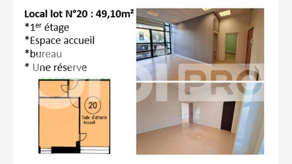 Bureau de 36 à 102m² à louer dans le 02