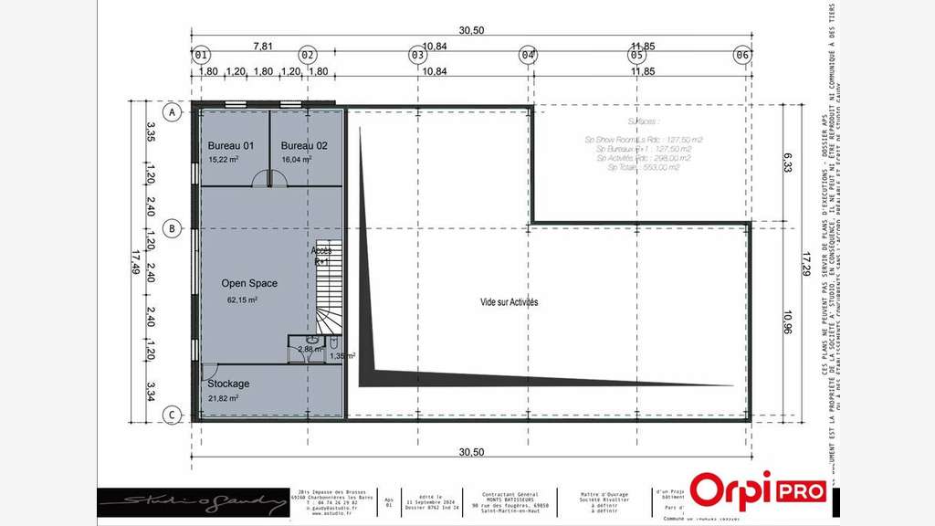 À louer local d'activité 293m² ZA de Thurins