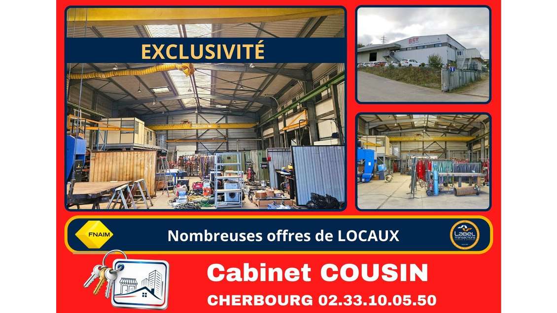 A louer local artisanal ou entrepôt ZI Tourlaville