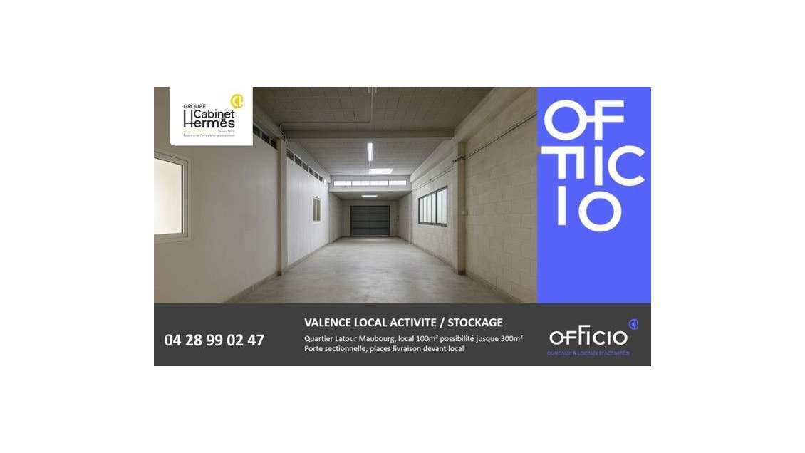 Local artisanal 100m² à Valence Latour Maubourg