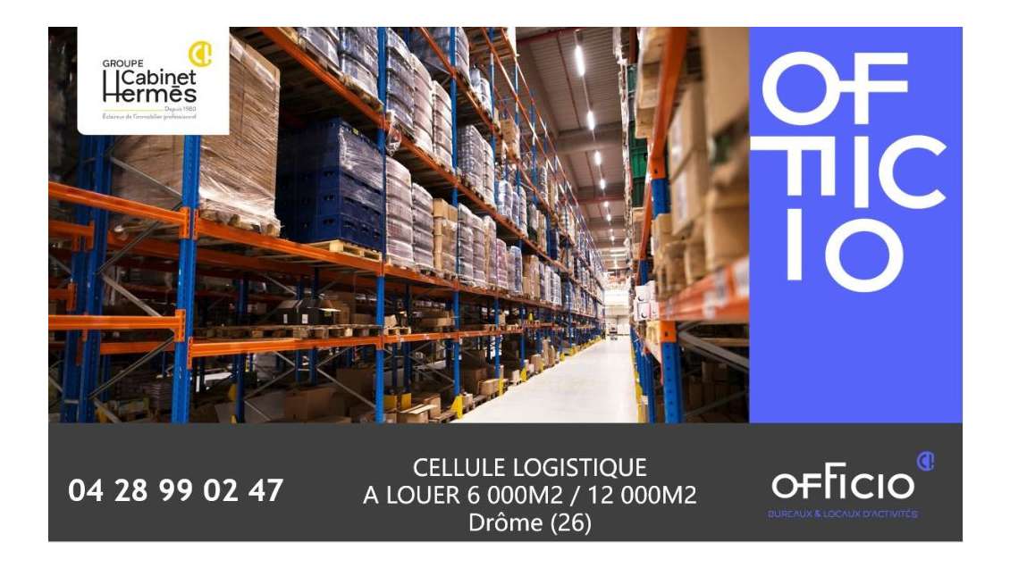 Cellule logistique 5 800m² à 11 600m² à Valence