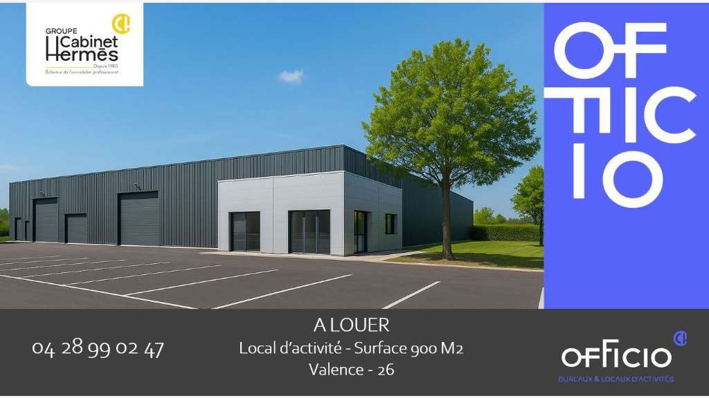 A louer bâtiment d'activité mixte 900m² à Valence